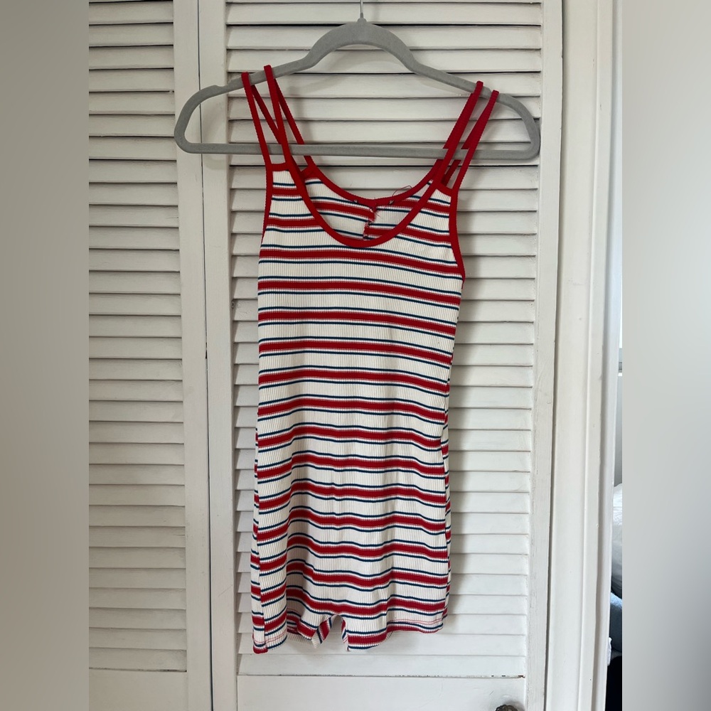 zara striped romper